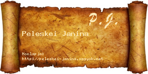 Peleskei Janina névjegykártya